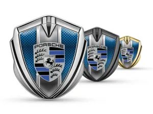 Porsche Silicone Emblema Badge Look Corse Top Lucido